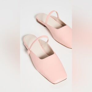 Mansur Gavriel Square Mary Jane Mules in Dahlia Size 40